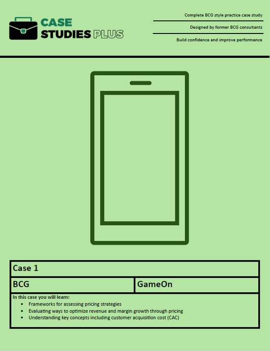 BCG Case 1 - GameOn (Pricing)