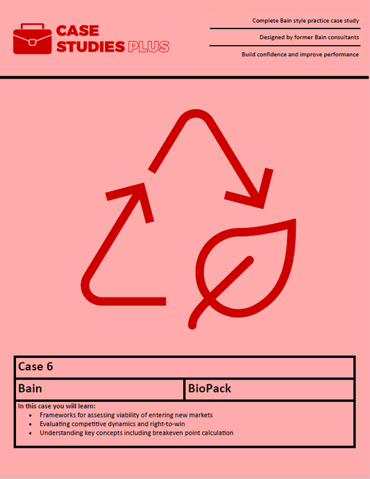 Bain Case 6 - BioPack (Market Entry)